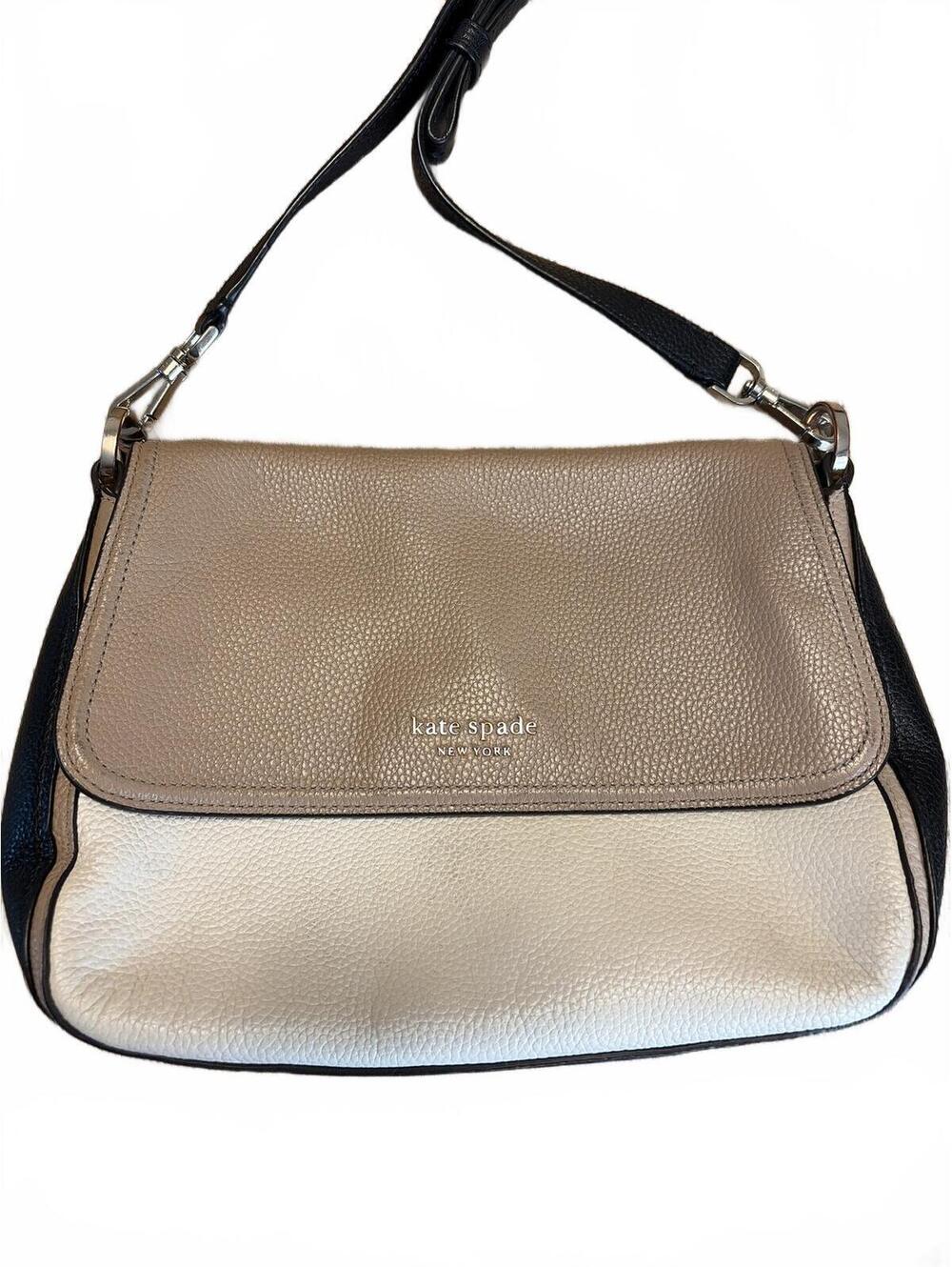 Kate Spade Pebbled Leather Crossbody Bag in Neutral Tones